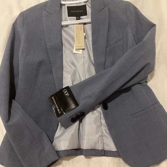 Banana Republic blue/jean blazer petite - Picture 2 of 3